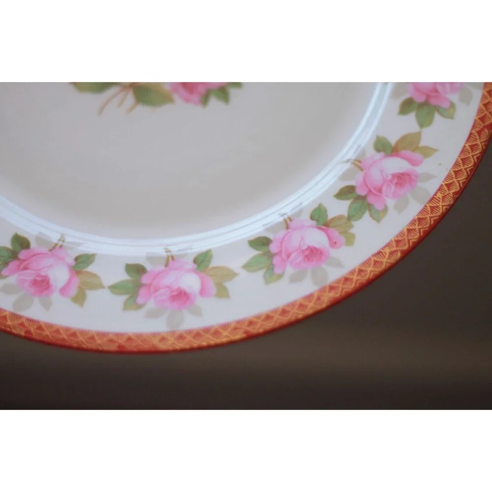 MZ Austria Plate Pink Roses